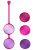 Вагинальные шарики Liebe Kewos — Cerise/Candy Violet, 5 шариков