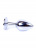 Boss Jewellery Silver Plug Pink - Анальна пробка із кристалом, 7х2.7 см (фуксія) - купити в Києві, Україні