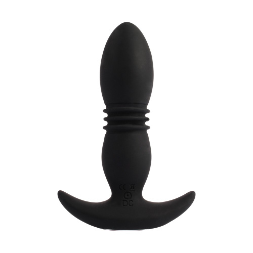 Beast In Black Pinpoint Probe - Анальная пробка с вибрацией, 13х3.7 см