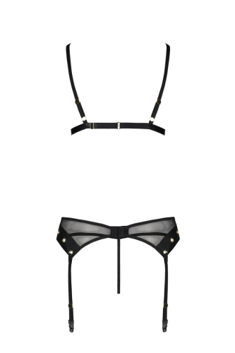 Passion NESSY SET - Эротический комплект белья, S/M (черный)
