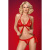 Obsessive 822-SET-3 - кружевной эротический комплект на завязках, S/M (красный) Obsessive 822-SET-3 - кружевной эротический комплект на завязках, S/M (красный)