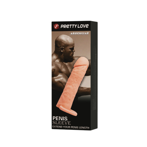 Насадка на член Pretty Love Penis Sleeve Medium Flesh, +4 см (телесный)