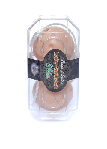 Duo-Balls Skin - Вагинальные шарики, 3,5 см (телесный)