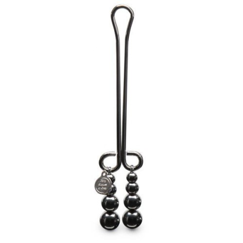 Fifty Shades Darker Just Sensation Beaded - зажим для клитора, 10 см (серебристый)
