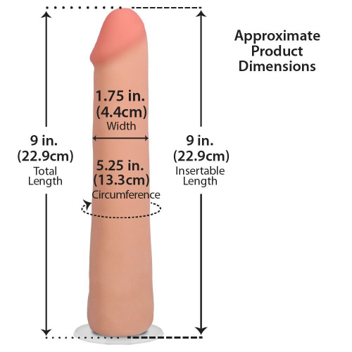 Фалоімітатор Doc Johnson The Realistic Cock ULTRASKYN 9 Inch, 22,9 см - купити в Україні | Секс шоп SEX-SHOP.ua