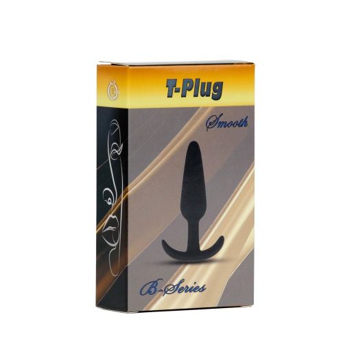 B-Series T-Plug Smooth - анальна пробка для носіння, 12х2.8 см (чорний) - купити в Києві, Україні