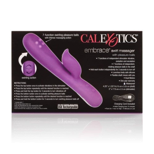 Embrace Swirl Massager - игривый вибратор, 10.8х3.3 см (фиолетовый)