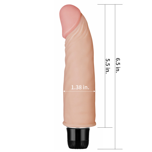 LoveToy Real Feel Vibrator 12 Flesh - Реалистичный вибратор,17 см (телесный)
