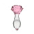Pillow Talk - Rosy - Luxurious Glass Anal Plug - Стеклянная анальная пробка, 9.9х3.3 см