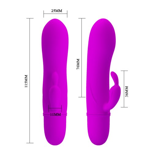 Pretty Love Caesar Vibrator - Маленький вибратор-кролик, 11.5х2.5 см (фиолетовый)