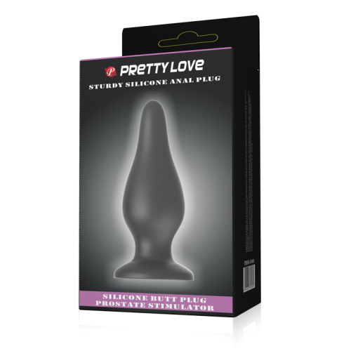 LyBaile - Pretty Love Sturdy Silicone Anal Plug - Анальная пробка, 15.4х5.5 см (чёрная)