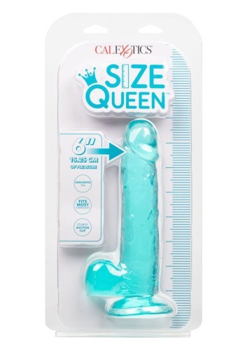 California Exotic Novelties Queen Size Dong 6 - Фаллоимитатор, 15.25х3.75 см (голубой)