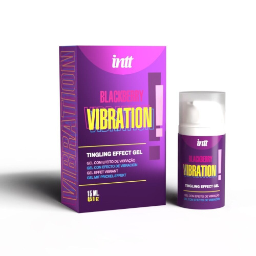 Жидкий вибратор Intt Vibration Blackberry,15 мл (ежевика)