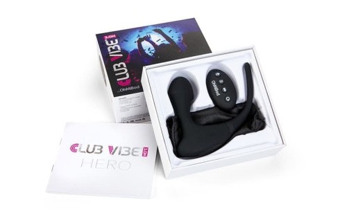 OhMiBod - Club Vibe 3.OH Hero анальный вибратор с дистанционным управлением, 7х3.2 см (чёрный)
