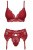 Obsessive 810-SEG-3 set - комплект кружевного белья с поясом для чулок, L/XL (красный) Obsessive 810-SEG-3 set - комплект кружевного белья с поясом для чулок, L/XL (красный)