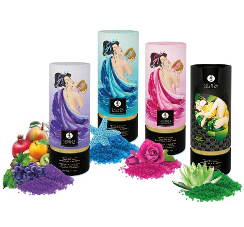 Shunga Oriental Crystal Bath Salts Organic Lotus Flower - Сіль для ванни з ароматом лотоса, 500 г - купити в Києві, Україні