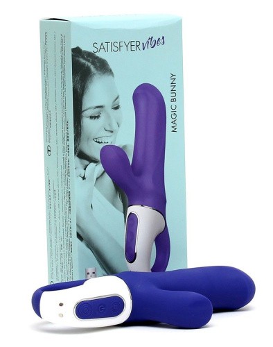 Satisfyer Vibes Magic Bunny - гибкий вибратор-кролик, 17.7х3.5 см (фиолетовый)