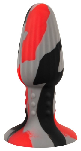 Anos Tricolour Butt Plug - Анальна пробка, 11.5х4 см (триколірна) - купити в Києві, Україні