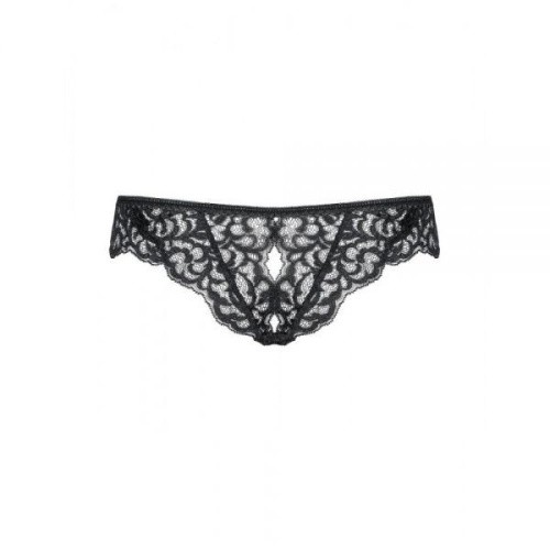 Obsessive Laluna otwarte - трусики с открытой ластовицей, L/XL (чёрный)