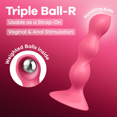 Анальний стимулятор-намистини Satisfyer Triple Ball-R  - купити в Україні | Секс шоп SEX-SHOP.ua