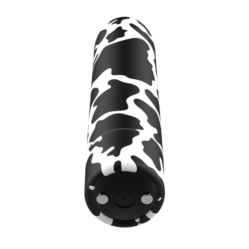 Custom Bullets - Cow - Мощная вибропуля, 6.25х2 см (чёрно-белый)