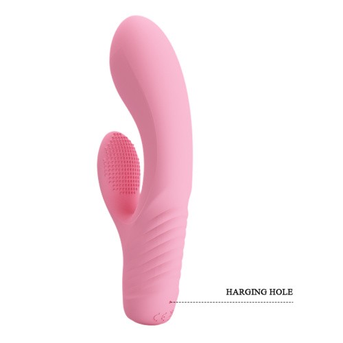 Pretty Love Tim Vibrator Light Pink - компактный вибратор кролик, 15.5х3.5 см (светло-розовый)