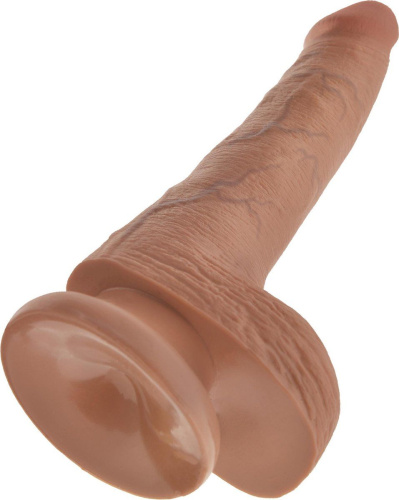Pipedream King Cock 6" Cock with Balls - Фаллоимитатор, 17.8х3.8 см (светло-коричневый)