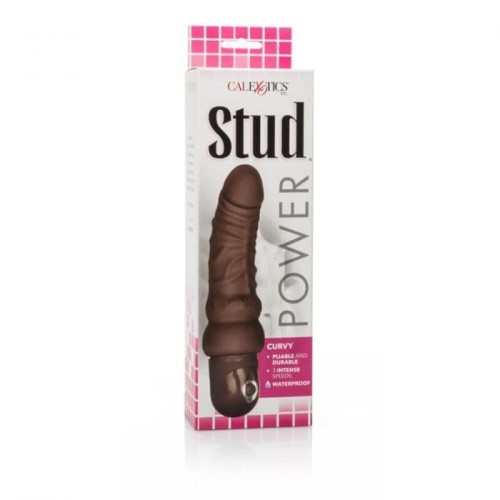 California Exotic Novelties Power Stud Curvy - Вибратор, 16x5 см (коричневый)