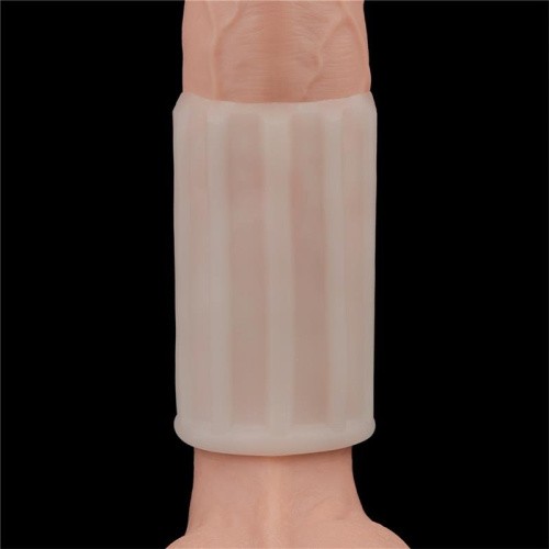 LoveToy Vibrating Spiral Knights Ring III - вібронасадка на член, 10 см (білий) - купити в Києві, Україні