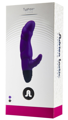 Adrien Lastic Typhoon Purple Вибратор рельефный со стимуляцией точки G, 17.8х3.9 см (фиолетовый)