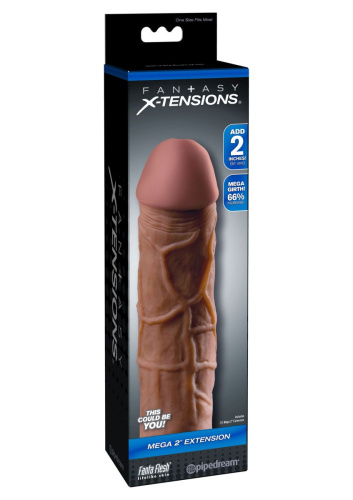 Pipedream FX Mega 2 Inch Extension - Удлиняющая насадка на пенис, +5 см (коричневый)