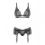 Obsessive Mixty set - кружевной эротический комплект, L/XL (чёрный)