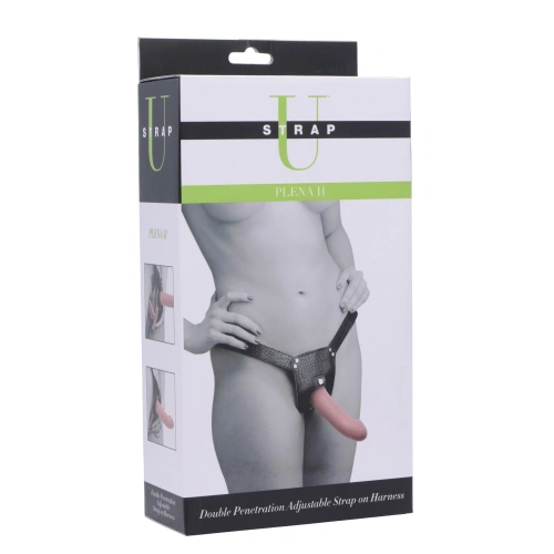 Подвійний страпон Strap U Plena II Double Penetration Adjustable Strap on, 17,8 см - купити в Києві, Україні