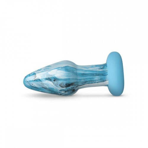 Gildo - Ocean Curl Glass Butt plug - Стеклянная анальная пробка, 11,1х5 см (голубой)