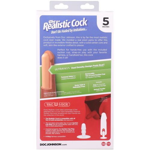 Фалоімітатор Doc Johnson The Realistic Cock ULTRASKYN 5 Inch, 12,7 см - купити в Україні | Секс шоп SEX-SHOP.ua