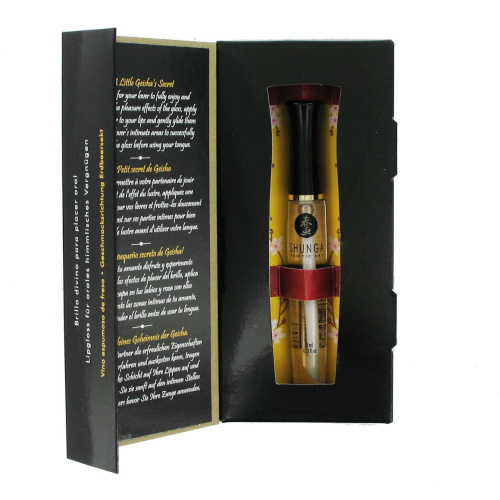 Shunga Divine Oral Pleasure Sparkling Strawberry Wine - стимулирующий блеск для губ (Клубника и Шампанское), 10 мл