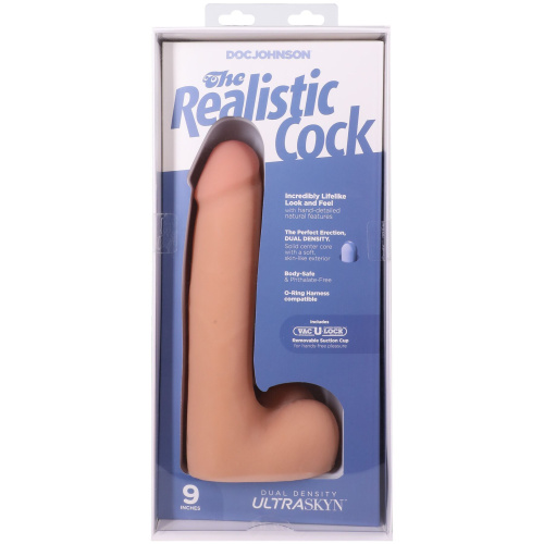 Фалоімітатор Doc Johnson The Realistic Cock ULTRASKYN 9 Inch with Balls, 22,9 см - купити в Україні | Секс шоп SEX-SHOP.ua