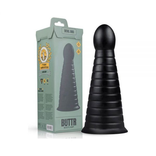 Buttr Devil Dog Butt Plug - Велика анальна пробка-конус, 25,9 см (чорний) - купити в Києві, Україні