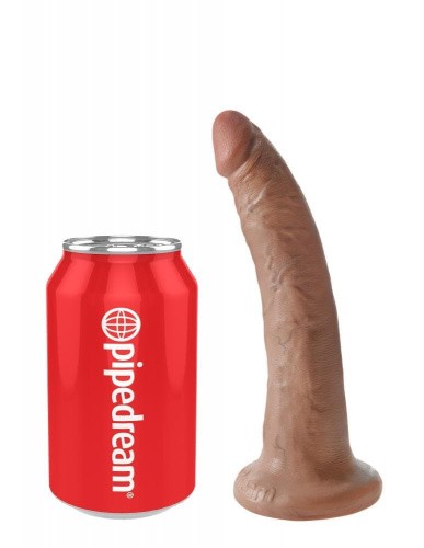 Фаллоимитатор на присоске King Cock 7, 18х4 см (телесный)