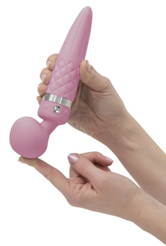 Pillow Talk Sultry Pink - вибромассажер с ротацией и подогревом, 21х2.8 см (розовый)
