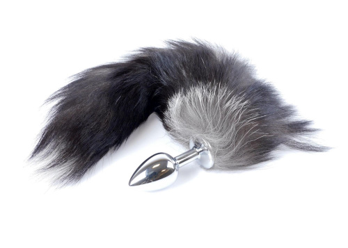 Анальна пробка з хвостом B - Series Fox Tail Black, 2XL - купити в Україні | Секс шоп SEX-SHOP.ua