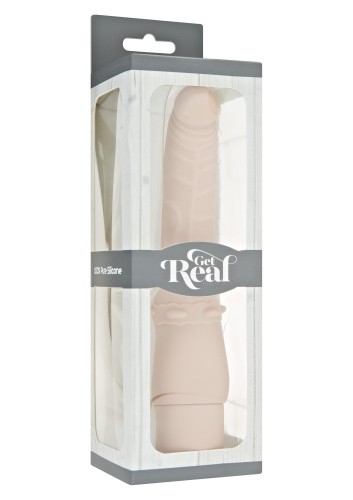 Get Real Classic Smooth Vibrator - Класичесский силиконовый вибратор, 20,5 см (телесный)
