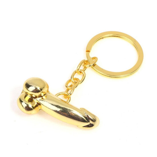 Брелок-пенис металлический Diverty Sex Gold