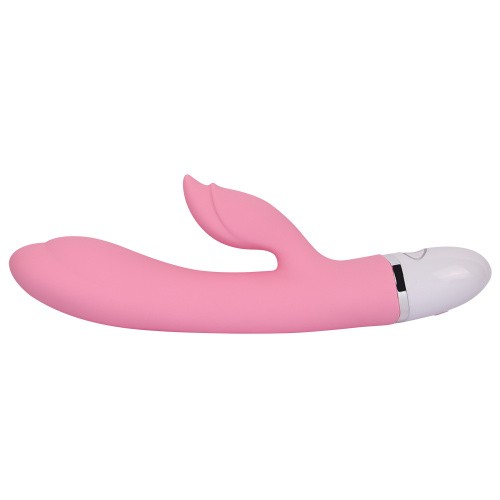 LoveToy - Dreamer II Vibrator Pink  - Вибратор с клиторальным отростком, 21.5х3.5 см ( светло-розовый)