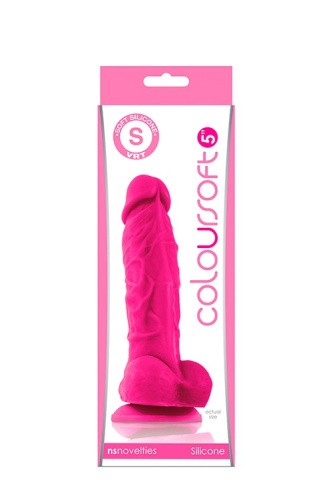 Цветной фаллоимитатор на присоске Coloursoft Soft Dildo, 13х4 см (розовый)