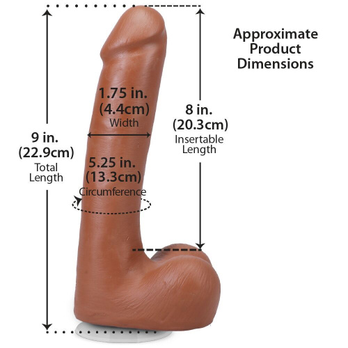 Фалоімітатор Doc Johnson The Realistic Cock ULTRASKYN 9 Inch with Balls, 22,9 см - купити в Україні | Секс шоп SEX-SHOP.ua