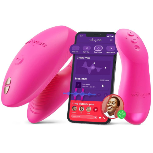 Вибратор для пар со смарт управлением We-Vibe Chorus Pro Electric Pink