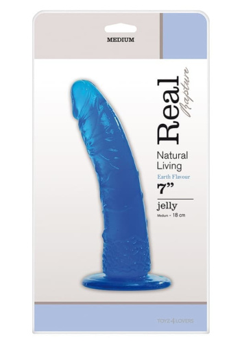 Фаллоимитатор Real Rapture Clear 7, 18Х4,5 см (фиолетовый)