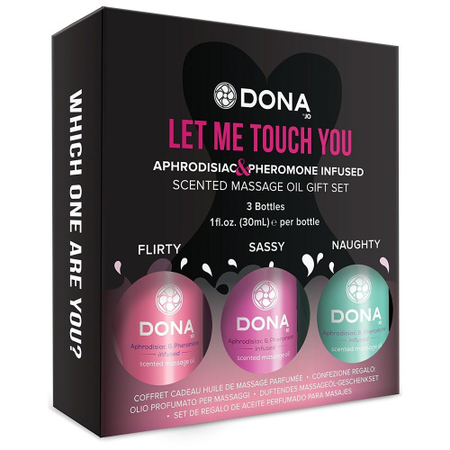 System JO DONA Let me Touch You набор массажных масел с афродизиаками и феромонами