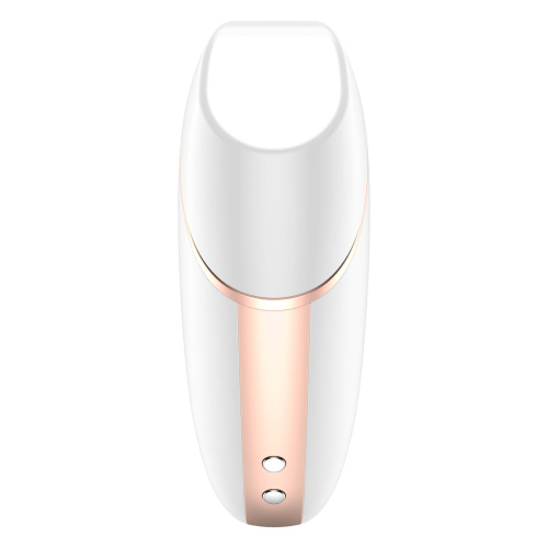 Satisfyer Love Triangle - Вакуумний кліторальний стимулятор з вібрацією, 14.5х5.6 см (білий) - купити в Києві, Україні